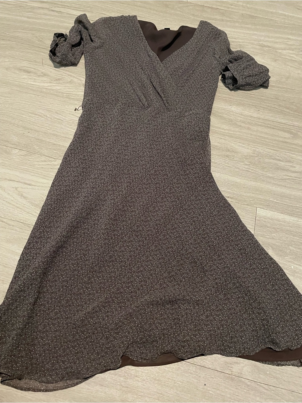 Banana Republic Brown  V-Neck Midi Dress